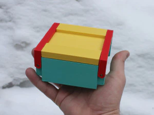 Dise&ntilde;o de caja de almacenamiento resistente con bloqueo 3D Modelo de impresión 3D