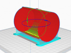 3D Round Storage Tube Box Container 3D Print Model