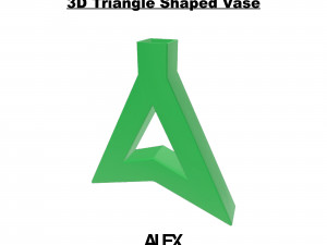 3D Hollow Triangle Shaped Vase Modelo 3D