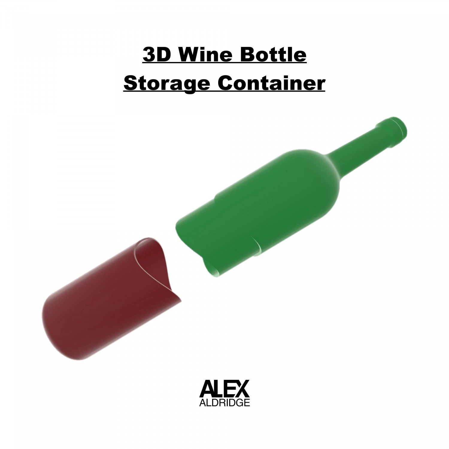 3D Wine Bottle Storage Container 3D Model .c4d .max .obj .3ds .fbx .stl .blend