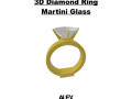 3D Diamond Ring Martini Glass 3D Models