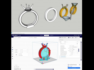 3D Diamond Ring Martini Glass Modelo 3D
