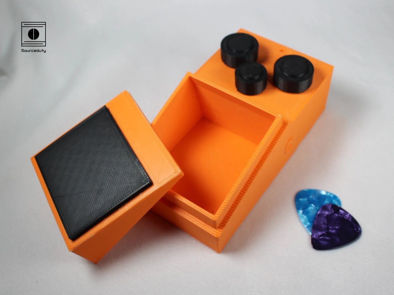 3D Guitar Pedal Storage Box 3D Print Model .c4d .max .obj .3ds .fbx .stl .blend