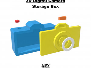 3D Digital Camera Storage Container Box 3Dプリントモデル