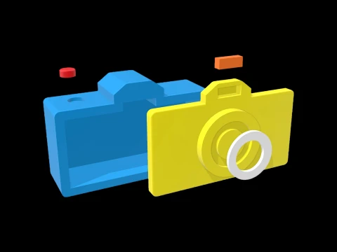 3D Digital Camera Storage Container Box 3D Print Model