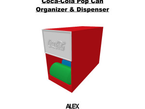 Coca-Cola Pop Can Dispenser Box Organizer 3D Print Model