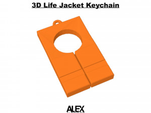 Life Jacket Keychain 3D Print Model