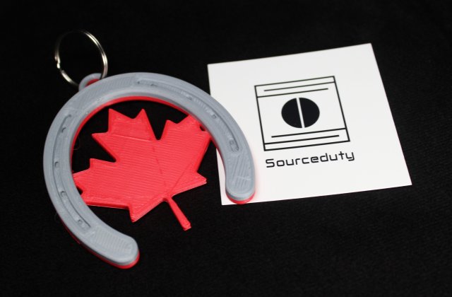 Canadian Horseshoe Keychain Horse Pendant 3D Print Model .c4d .max .obj .3ds .fbx .stl .blend 