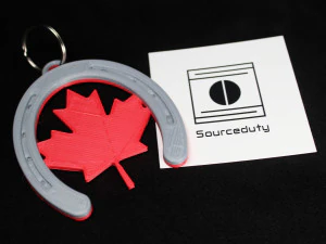 Liontin Kuda Gantungan Kunci Tapal Kuda Kanada Model Cetak 3D