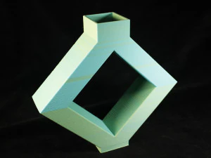 Diep holle diamantvaasdecoratie 3D printmodel
