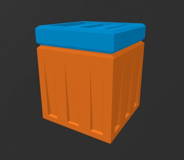 Crate Storage Box Container Cargo Modelo de Impressão 3D .c4d .max .obj .3ds .fbx .stl .blend 