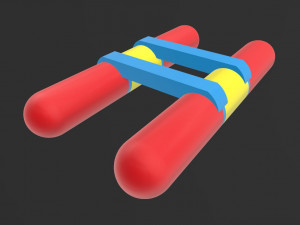 Water Pontoon Boat Platform Float 3D प्रिंट मॉडल