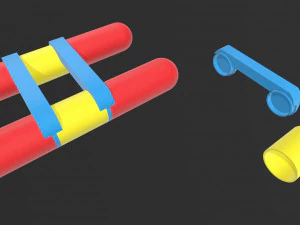 Water Pontoon Boat Platform Float 3D Print Model
