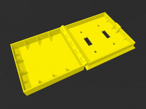 Light Switch Cover Plate Box Double Guard Modelo de impresión 3D