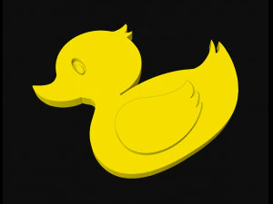 ゴム製のアヒルの鳥アヒル 3Dプリントモデル