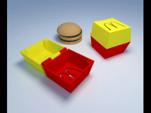 McDonalds Hamburgerdoos Burgercontainer McBox 3D printmodel