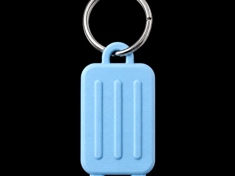 3D Luggage Bag Keychain 3D Print Model