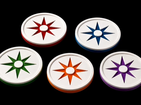 3D Star Coasters 3D Print Model