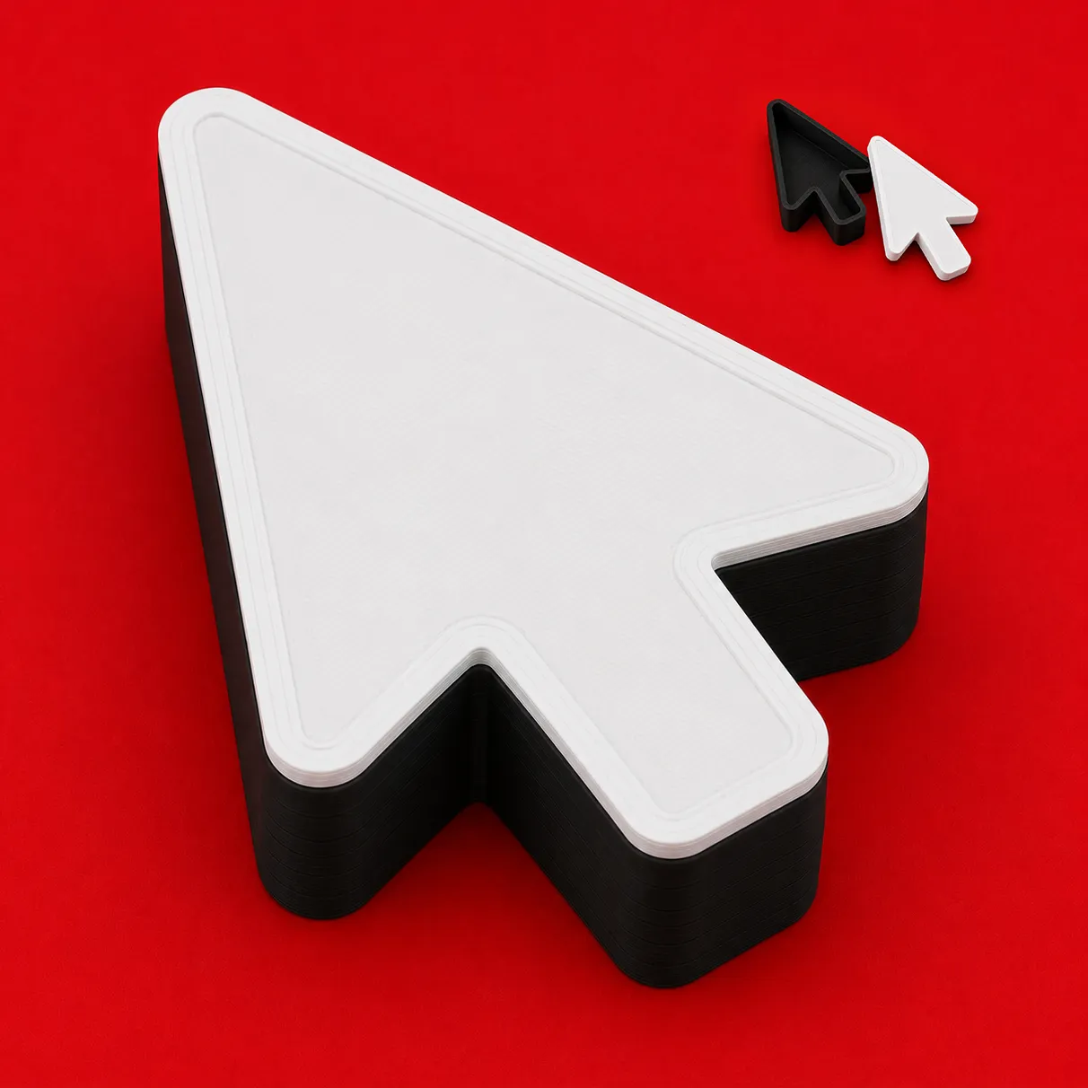 3D Mouse Cursor Box 3D Print Model .c4d .max .obj .3ds .fbx .stl .blend 