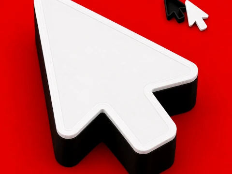 3D Mouse Cursor Box 3D Print Model
