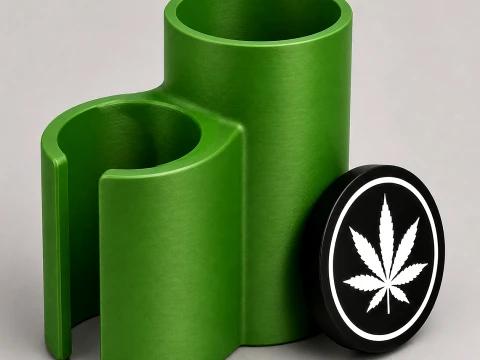 Clip Weed Container Storage Tube 3D Print Model