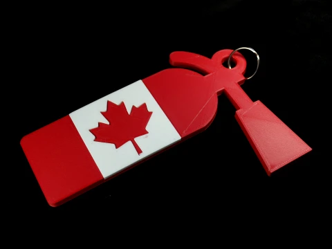 Canadian Fire Extinguisher Keychain 3Dプリントモデル