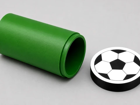 Soccer Game Tube Container 3D Print Model