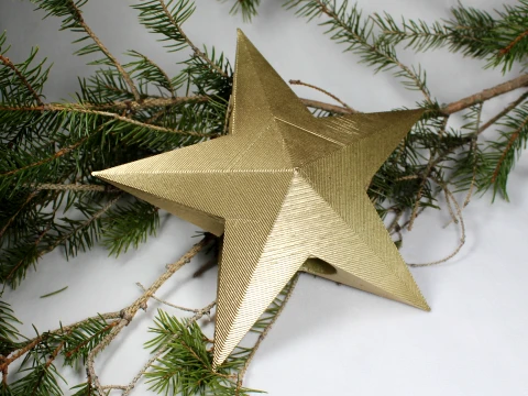 Christmas Xmas Tree Topper Star Decor 3D Print Model
