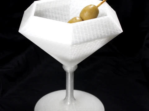 Diamond Martini Wine Glass 3D 打印模型