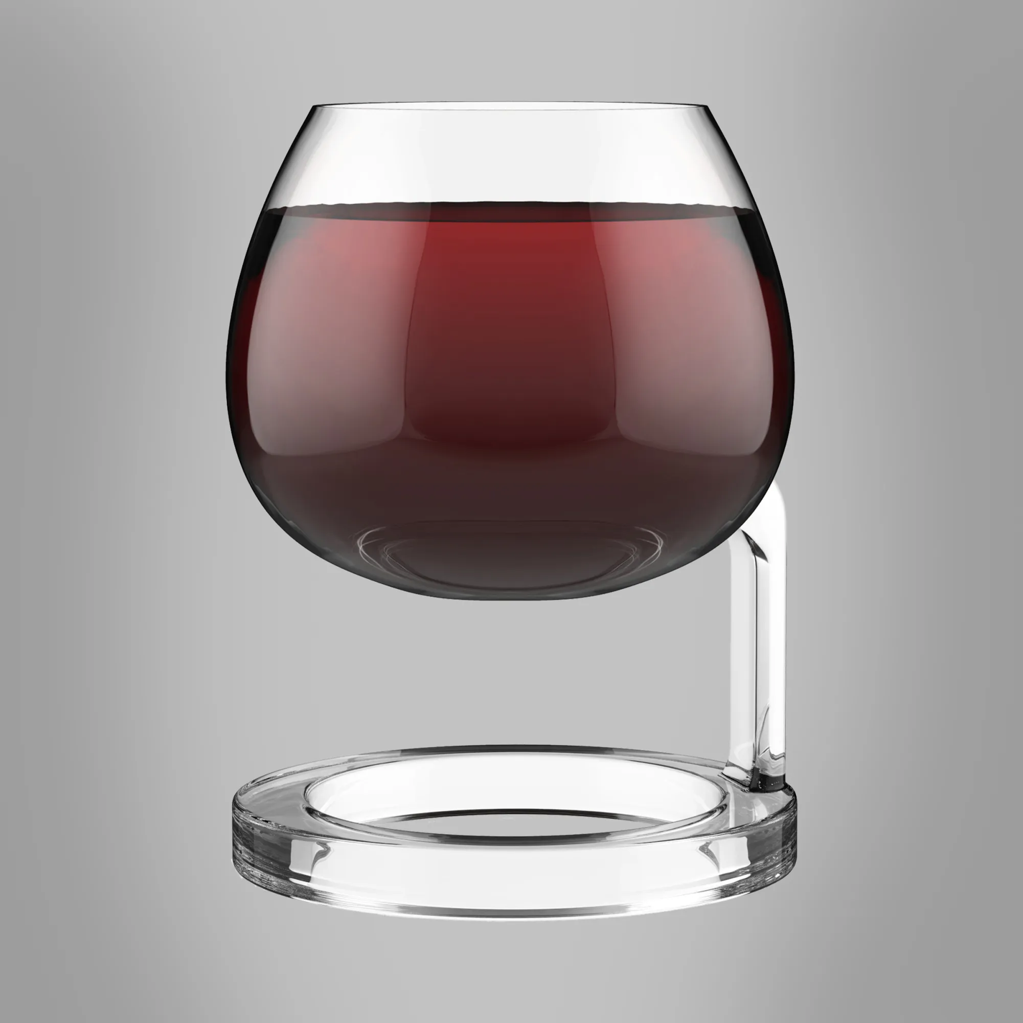 Floating Wine Glass 3D 3D Print Model .c4d .max .obj .3ds .fbx .stl .blend 