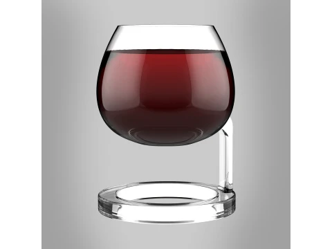 Floating Wine Glass 3D Modello di stampa 3D