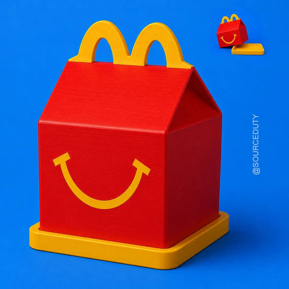 McFood Happy Meal Covered Tray 3D 3D Print Model .c4d .max .obj .3ds .fbx .stl .blend