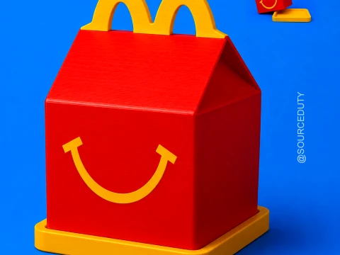 McFood Happy Meal Covered Tray 3D 3D Print Model