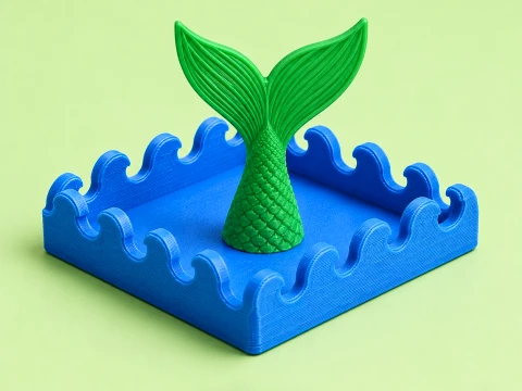 Wet Fish Tail Water Tray 3D 打印模型