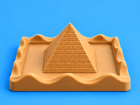 Pyramid Desert Sand Storage Tray Organizer 3D Print Model