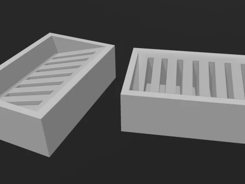 Soap Holder Box Tray Organizer 3D Print Model