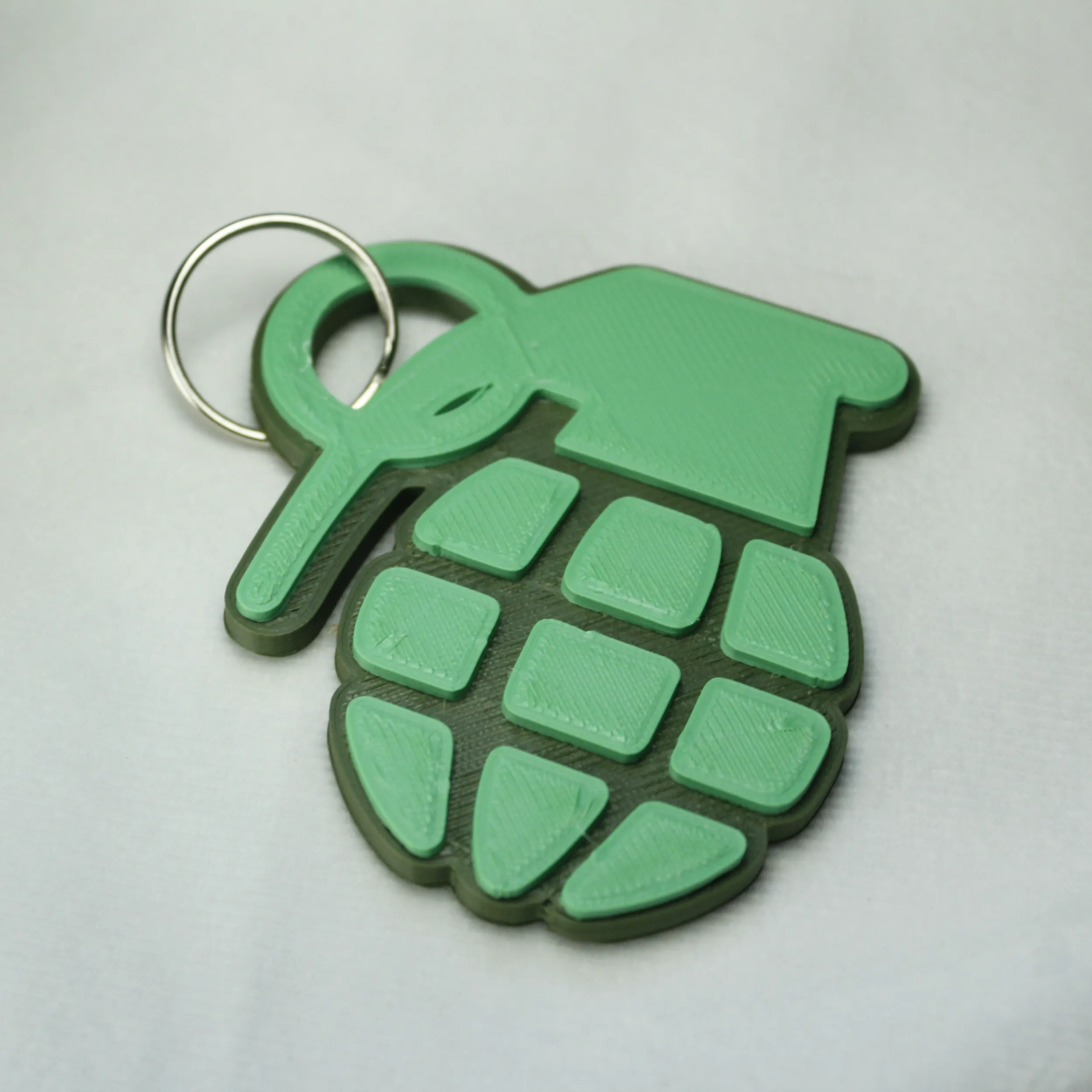 Grenade Keychain Loop Charm War Military 3D Print Model .c4d .max .obj .3ds .fbx .stl .blend 