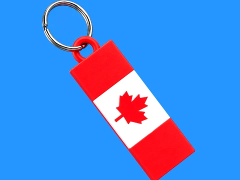 Canadian Flag Keychain 3D Принт Модель