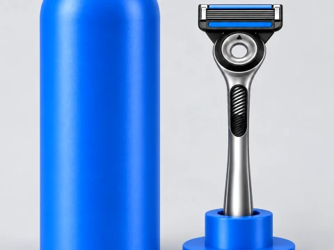 Man-Women Razor Stand Tube Cover Travel Shave 3Dプリントモデル