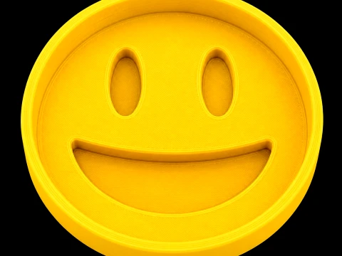 Smiley Face Logo Art Tray Organizer 3D Print Model