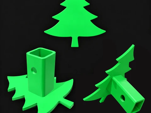 Evergreen Xmas Tree Christmas Tow Hitch Cover Plate 3D Print Model