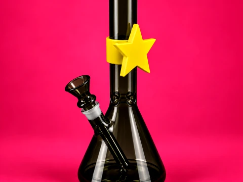 Bong Star Weed Decoration Clip Marijuana 3D Print Model
