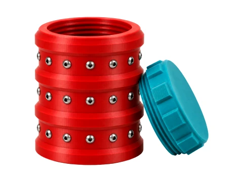 Steampunk Rugged Container Cup Storage Modello di stampa 3D