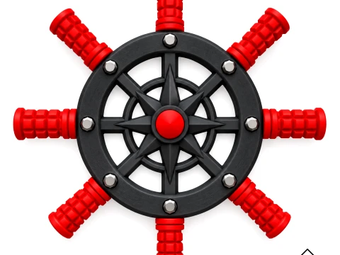 Sailing Captains Ship Steering Wheel Boating Modelo de impresión 3D