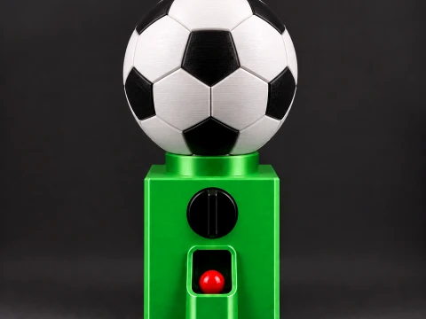 Soccer Ball Green Gumball Machine 3D Modèles 3D en vedette