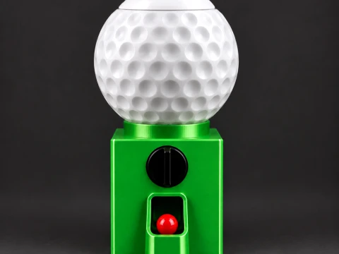 Golf Ball Green Gumball Machine 3D Modèles 3D en vedette