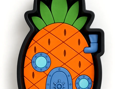 Spongebob House Storage Tray Organizer Art Model do druku 3D