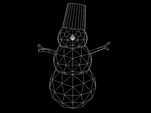 lowpoly snowman Model 3D