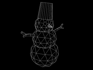 lowpoly snowman 3D Model