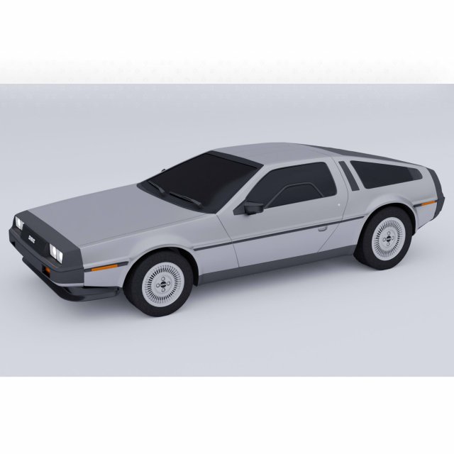 DeLorean DMC-12 1981 3D Модель .c4d .max .obj .3ds .fbx .stl .blend 